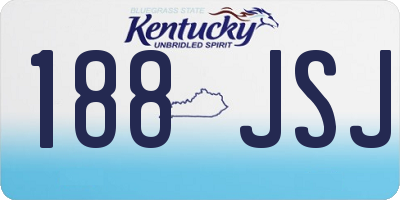 KY license plate 188JSJ