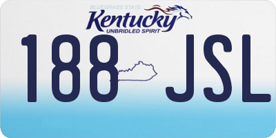 KY license plate 188JSL
