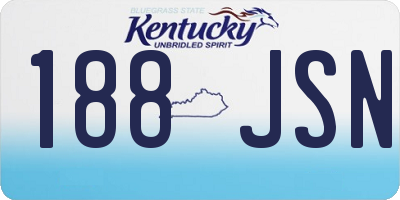 KY license plate 188JSN