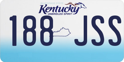 KY license plate 188JSS
