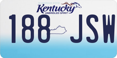 KY license plate 188JSW