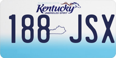 KY license plate 188JSX
