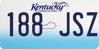 KY license plate 188JSZ