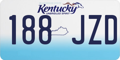 KY license plate 188JZD
