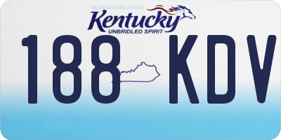 KY license plate 188KDV