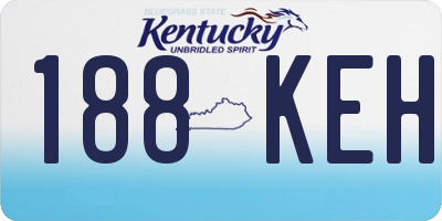 KY license plate 188KEH