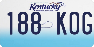 KY license plate 188KOG