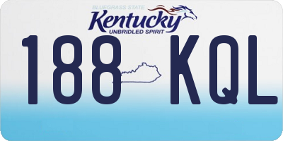 KY license plate 188KQL