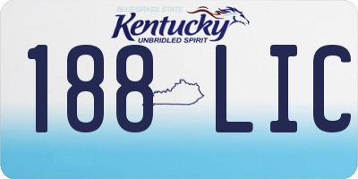 KY license plate 188LIC