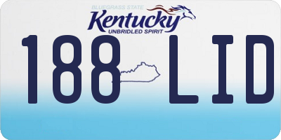 KY license plate 188LID