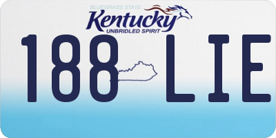 KY license plate 188LIE