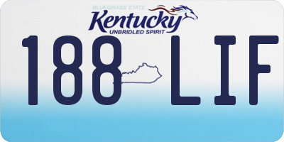 KY license plate 188LIF
