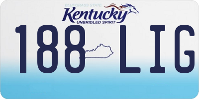 KY license plate 188LIG