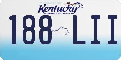 KY license plate 188LII