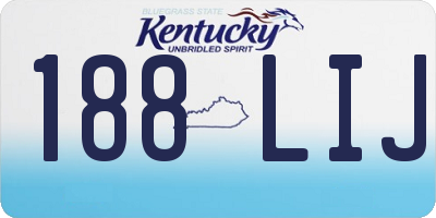 KY license plate 188LIJ