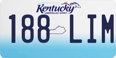 KY license plate 188LIM
