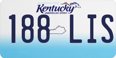 KY license plate 188LIS