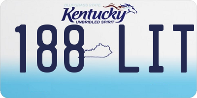 KY license plate 188LIT