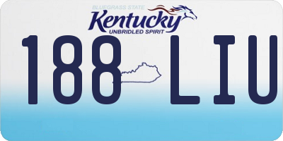 KY license plate 188LIU
