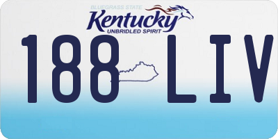 KY license plate 188LIV
