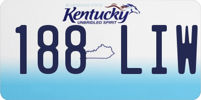 KY license plate 188LIW