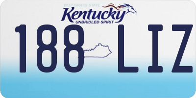 KY license plate 188LIZ