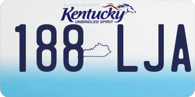 KY license plate 188LJA