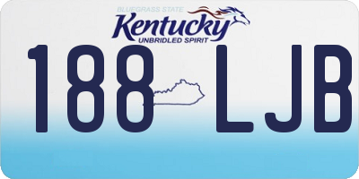 KY license plate 188LJB