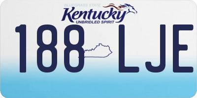 KY license plate 188LJE
