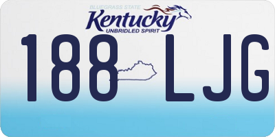 KY license plate 188LJG