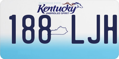KY license plate 188LJH