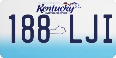 KY license plate 188LJI