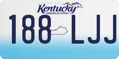 KY license plate 188LJJ