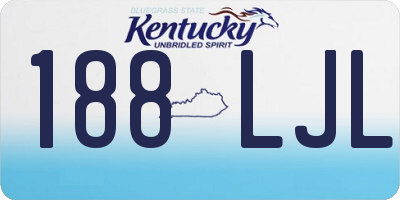 KY license plate 188LJL