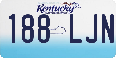 KY license plate 188LJN