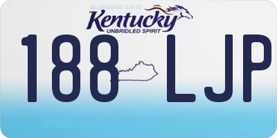 KY license plate 188LJP