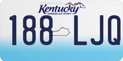 KY license plate 188LJQ