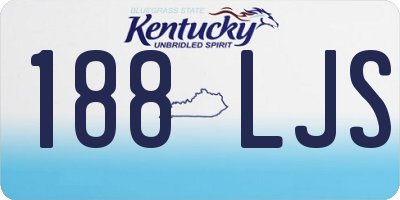 KY license plate 188LJS