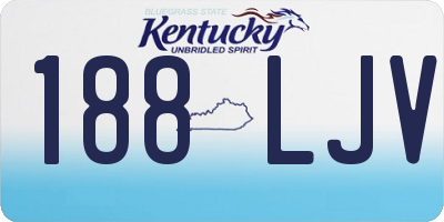 KY license plate 188LJV