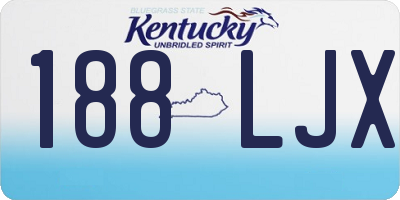 KY license plate 188LJX