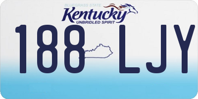 KY license plate 188LJY