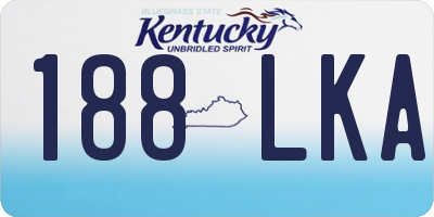 KY license plate 188LKA