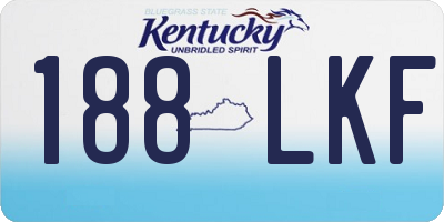KY license plate 188LKF