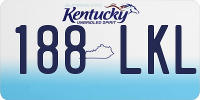 KY license plate 188LKL