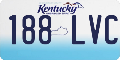 KY license plate 188LVC