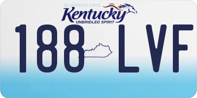 KY license plate 188LVF