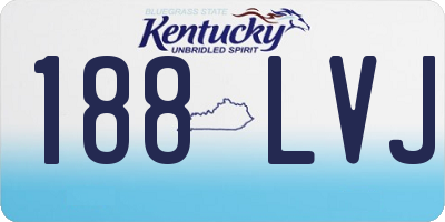 KY license plate 188LVJ