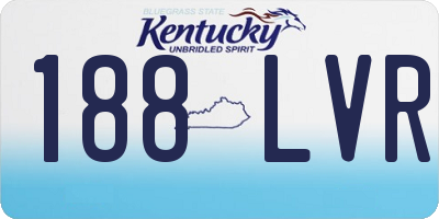 KY license plate 188LVR