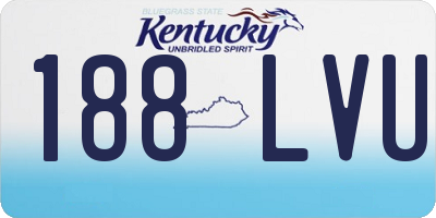 KY license plate 188LVU