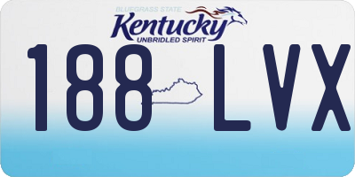 KY license plate 188LVX